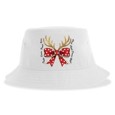 Dasher Dancer Prancer Vixen Comet Cupid Donner Blitzen Christmas Reindeer Sustainable Bucket Hat