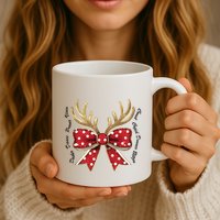 Dasher Dancer Prancer Vixen Comet Cupid Donner Blitzen Christmas Reindeer Mug