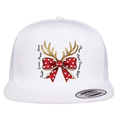 Dasher Dancer Prancer Vixen Comet Cupid Donner Blitzen Christmas Reindeer Flat Bill Trucker Hat