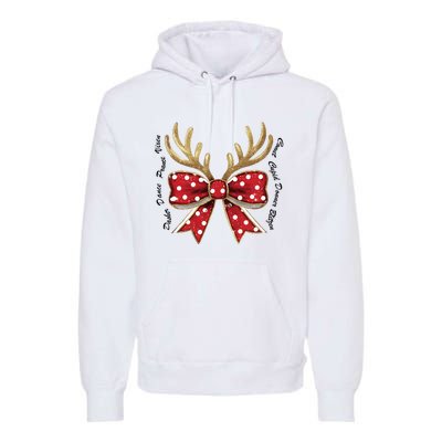 Dasher Dancer Prancer Vixen Comet Cupid Donner Blitzen Christmas Reindeer Premium Hoodie