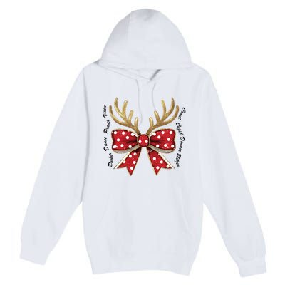 Dasher Dancer Prancer Vixen Comet Cupid Donner Blitzen Christmas Reindeer Premium Pullover Hoodie