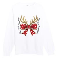 Dasher Dancer Prancer Vixen Comet Cupid Donner Blitzen Christmas Reindeer Premium Crewneck Sweatshirt