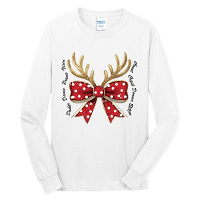 Dasher Dancer Prancer Vixen Comet Cupid Donner Blitzen Christmas Reindeer Tall Long Sleeve T-Shirt