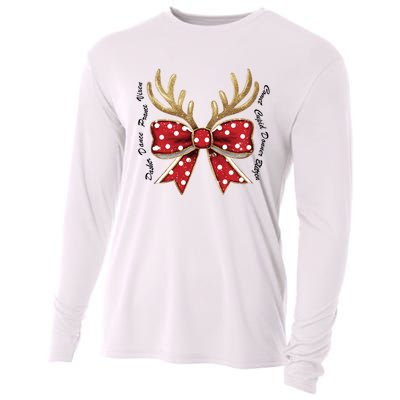 Dasher Dancer Prancer Vixen Comet Cupid Donner Blitzen Christmas Reindeer Cooling Performance Long Sleeve Crew