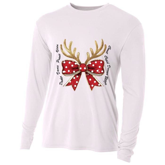 Dasher Dancer Prancer Vixen Comet Cupid Donner Blitzen Christmas Reindeer Cooling Performance Long Sleeve Crew