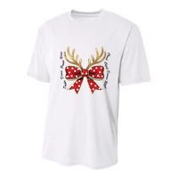 Dasher Dancer Prancer Vixen Comet Cupid Donner Blitzen Christmas Reindeer Youth Performance Sprint T-Shirt