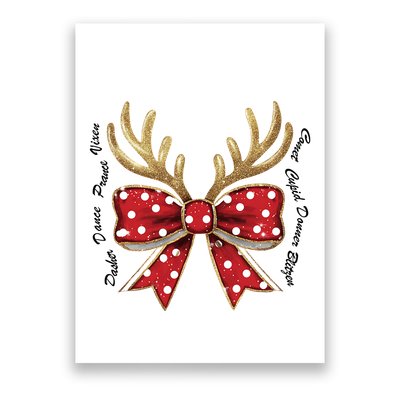 Dasher Dancer Prancer Vixen Comet Cupid Donner Blitzen Christmas Reindeer Poster