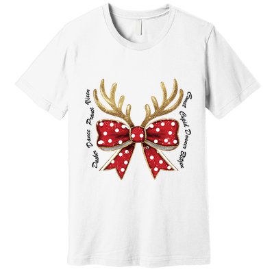 Dasher Dancer Prancer Vixen Comet Cupid Donner Blitzen Christmas Reindeer Premium T-Shirt