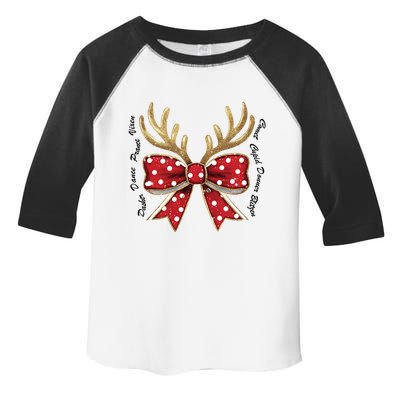 Dasher Dancer Prancer Vixen Comet Cupid Donner Blitzen Christmas Reindeer Toddler Fine Jersey T-Shirt