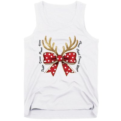 Dasher Dancer Prancer Vixen Comet Cupid Donner Blitzen Christmas Reindeer Tank Top