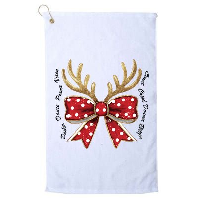 Dasher Dancer Prancer Vixen Comet Cupid Donner Blitzen Christmas Reindeer Golf Towel