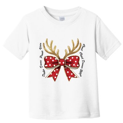 Dasher Dancer Prancer Vixen Comet Cupid Donner Blitzen Christmas Reindeer Toddler T-Shirt