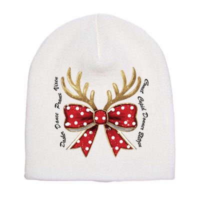 Dasher Dancer Prancer Vixen Comet Cupid Donner Blitzen Christmas Reindeer Short Acrylic Beanie