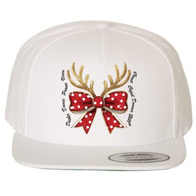 Dasher Dancer Prancer Vixen Comet Cupid Donner Blitzen Christmas Reindeer Wool Snapback Cap