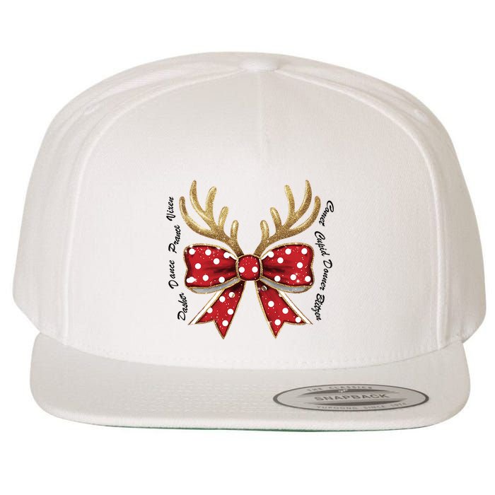 Dasher Dancer Prancer Vixen Comet Cupid Donner Blitzen Christmas Reindeer Wool Snapback Cap