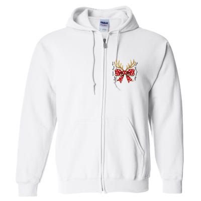 Dasher Dancer Prancer Vixen Comet Cupid Donner Blitzen Christmas Reindeer Full Zip Hoodie