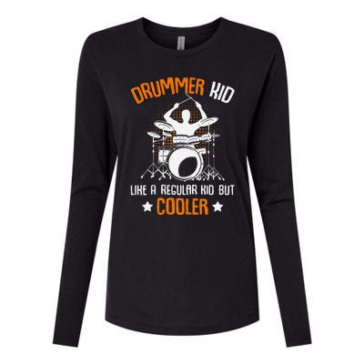 Drummer Drumming Percussionist Drums Womens Cotton Relaxed Long Sleeve T-Shirt