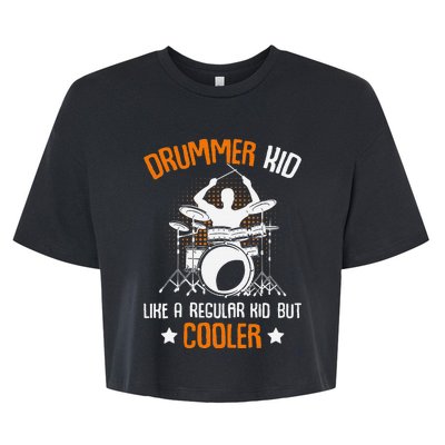 Drummer Drumming Percussionist Drums Bella+Canvas Jersey Crop Tee