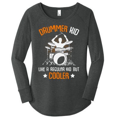 Drummer Drumming Percussionist Drums Women's Perfect Tri Tunic Long Sleeve Shirt