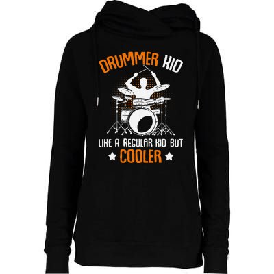 Drummer Drumming Percussionist Drums Womens Funnel Neck Pullover Hood