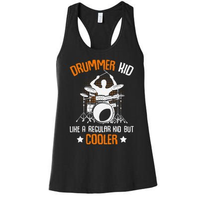 Drummer Drumming Percussionist Drums Women's Racerback Tank