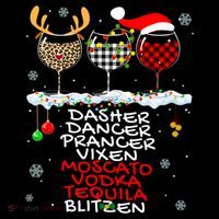 Dasher Dancer Prancer Vixen Moscato Vodka Tequila Blitzen Cool Gift 7-Panel Snapback Hat
