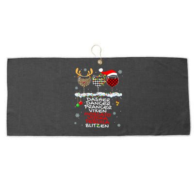 Dasher Dancer Prancer Vixen Moscato Vodka Tequila Blitzen Cool Gift Large Microfiber Waffle Golf Towel