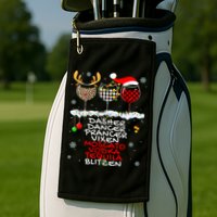 Dasher Dancer Prancer Vixen Moscato Vodka Tequila Blitzen Cool Gift Golf Towel