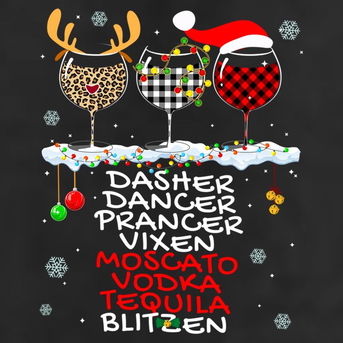 Dasher Dancer Prancer Vixen Moscato Vodka Tequila Blitzen Cool Gift Golf Towel