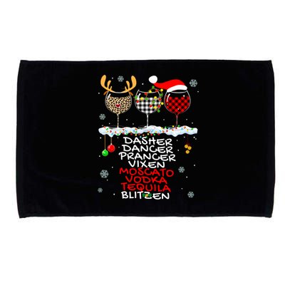 Dasher Dancer Prancer Vixen Moscato Vodka Tequila Blitzen Cool Gift Microfiber Hand Towel