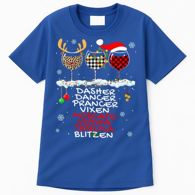 Dasher Dancer Prancer Vixen Moscato Vodka Tequila Blitzen Cool Gift Tall T-Shirt