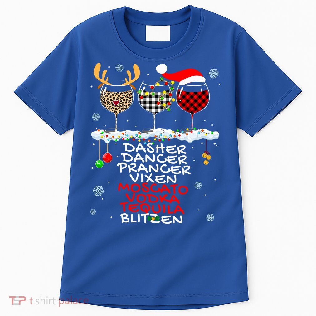 Dasher Dancer Prancer Vixen Moscato Vodka Tequila Blitzen Cool Gift Tall T-Shirt