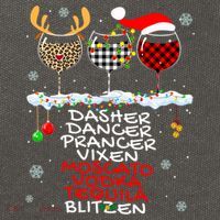 Dasher Dancer Prancer Vixen Moscato Vodka Tequila Blitzen Cool Gift Cotton Canvas Backpack
