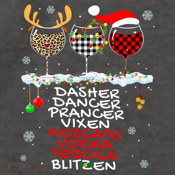 Dasher Dancer Prancer Vixen Moscato Vodka Tequila Blitzen Cool Gift Vector Backpack