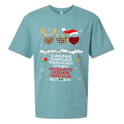 Dasher Dancer Prancer Vixen Moscato Vodka Tequila Blitzen Cool Gift Sueded Cloud Jersey T-Shirt