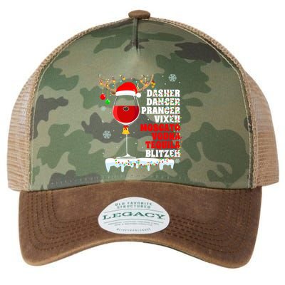 Dasher Dancer Prancer Vixen Moscato Vodka Tequila Blitzen Gift Legacy Tie Dye Trucker Hat