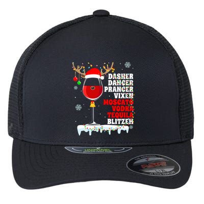 Dasher Dancer Prancer Vixen Moscato Vodka Tequila Blitzen Gift Flexfit Unipanel Trucker Cap