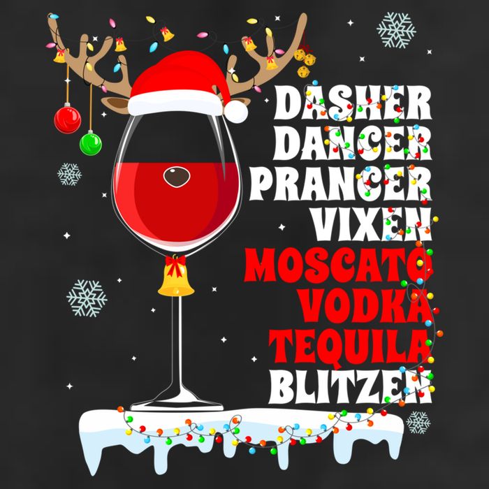 Dasher Dancer Prancer Vixen Moscato Vodka Tequila Blitzen Gift Adult Drive Performance Visor