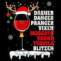 Dasher Dancer Prancer Vixen Moscato Vodka Tequila Blitzen Gift Drawstring Bag