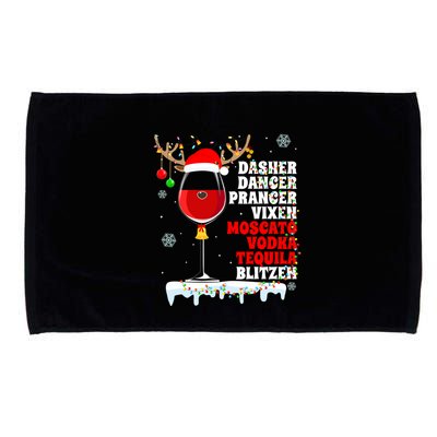 Dasher Dancer Prancer Vixen Moscato Vodka Tequila Blitzen Gift Microfiber Hand Towel