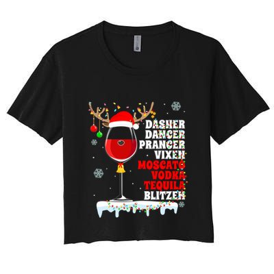 Dasher Dancer Prancer Vixen Moscato Vodka Tequila Blitzen Gift Crop Top