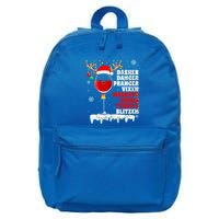 Dasher Dancer Prancer Vixen Moscato Vodka Tequila Blitzen Gift 16 in Basic Backpack