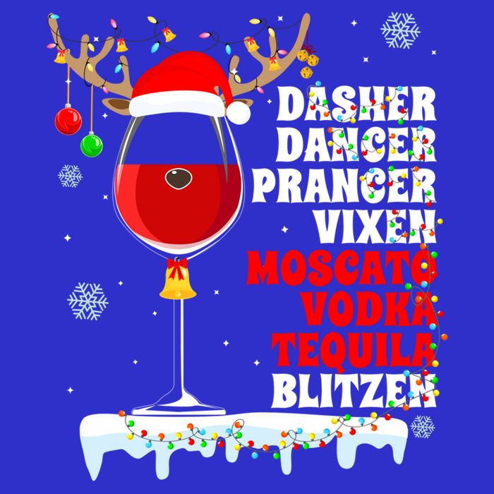 Dasher Dancer Prancer Vixen Moscato Vodka Tequila Blitzen Gift 16 in Basic Backpack