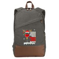 Dasher Dancer Prancer Vixen Moscato Vodka Tequila Blitzen Gift Cotton Canvas Backpack
