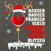 Dasher Dancer Prancer Vixen Moscato Vodka Tequila Blitzen Gift Cotton Canvas Backpack