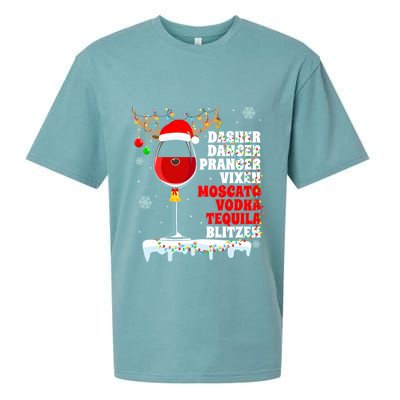 Dasher Dancer Prancer Vixen Moscato Vodka Tequila Blitzen Gift Sueded Cloud Jersey T-Shirt