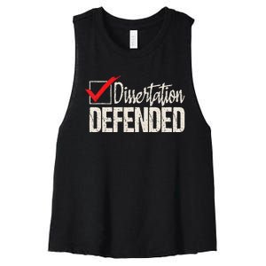 Dissertation Defended PhD Graduate Ph.D. Graduation Women's Racerback Cropped Tank