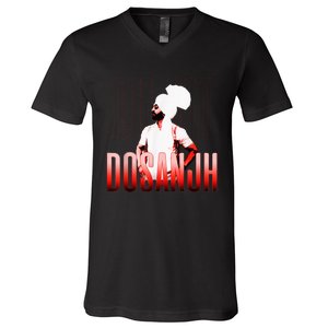 Diljit Dosanjh Punjabi Singer Desi Apparel Punjabi V-Neck T-Shirt