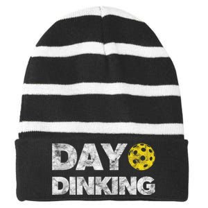 Day Dinking Pickleball Funny Dink Women Men Pickle Ball Striped Beanie with Solid Band