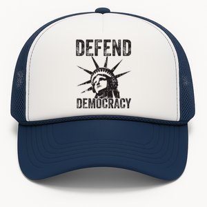 Defend Democracy Protect Voting Rights Save Vote Election Trucker Hat